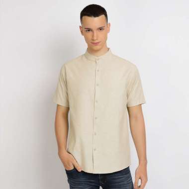 PAULMAY Kemeja Koko Formal Pria Lengan Pendek - Khaki Olive S