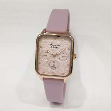 Alexandre Christie Passion 2A04BFR Rubber Strap Jam Tangan Wanita Pink Rosegold