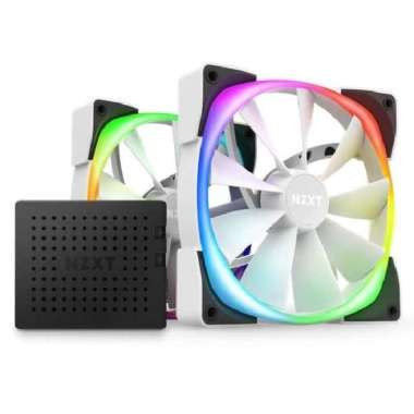 NZXT Aer RGB 2 140mm Twin Pack White (2x140mm + RGB Fan Controller)