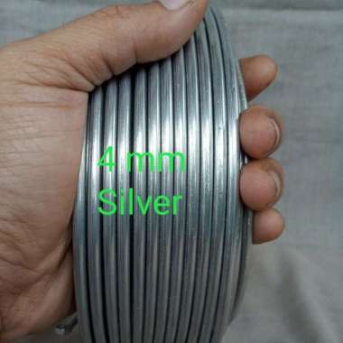 kawat bonsai alumunium 4mm permeter Silver