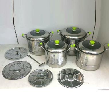 Calypso Stock Pot Set Panci Kukus SILVER