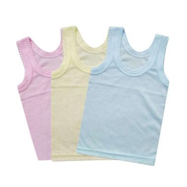 Skabe Motif Jala K9.3 Vench Warna Kaos Singlet Anak [3 pcs] L -