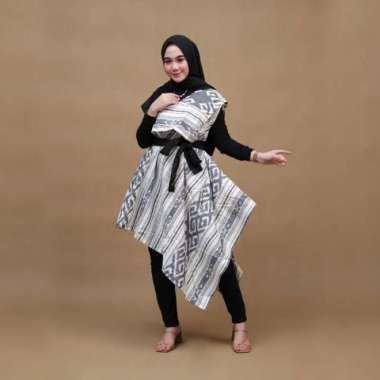 SIERA DRESS TENUN IKAT ASLI SONGKET TROSO JEPARA TBATIK KHAS INDONESIA TORAJA PUTIH