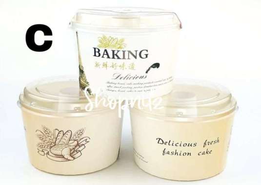 Paper Chiffon Cup Loyang kertas Premium Chifon Paper Cup Chiffon Motif C