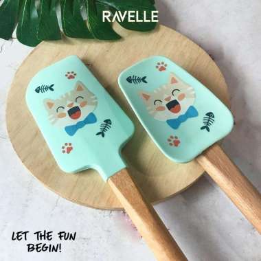 RAVELLE Cat Sutil Set 2Pcs - Peralatan Masak Sutil Spatula