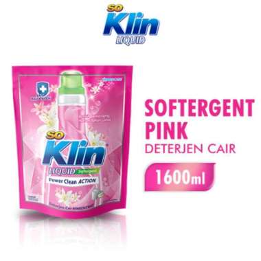 Promo Harga So Klin Liquid Detergent + Softergent Pink 1600 ml - Blibli