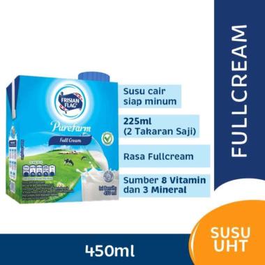 Promo Harga Frisian Flag Susu UHT Purefarm Full Cream 450 ml - Blibli