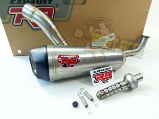 Knalpot R9 Aerox 155 Alpha Series Full System Original R9