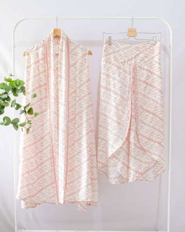 ONE SET OUTER TANPA LENGAN SETELAN KULOT BATIK SET OUTER VEST BAWAHAN WANITA ATASAN KONDANGAN