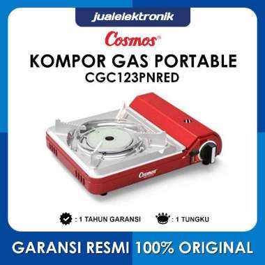 Cosmos CGC123PNRED Kompor Gas Portable 2 in 1 Ceramic Burner Red