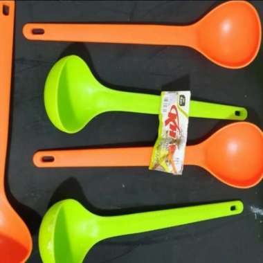 sendok sayur plastik centong/warna hijau/gayung sayur/ es buah/buah