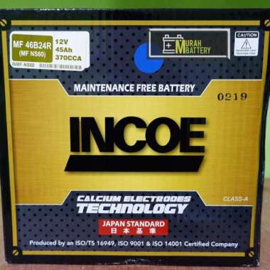 Aki mobil incoe inmf NS60 46B24R 12V 45AH ORIGINAL -65520