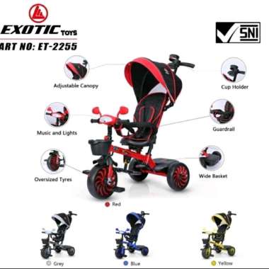 Stroller Sepeda Anak Roda Tiga Exotic ET-2255 Tricycle ET2255 ET 2255