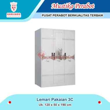 Lemari Pakaian Besi 3 Pintu 3C Karsindo