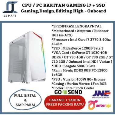 CPU / PC RAKITAN GAMING i7 3770 / SSD + HDD / RAM 16GB / VGA GT730 Cocok buat Gaming,Design,Editing