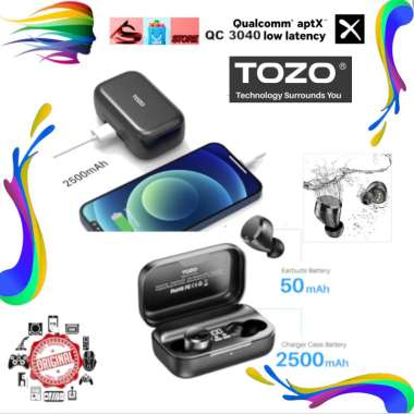 TOZO T12 PRO Wireless Earbuds bluetooth with QC3040 4 Mic Premium Ipx8 rating Bluetooth TWS TOZO 12