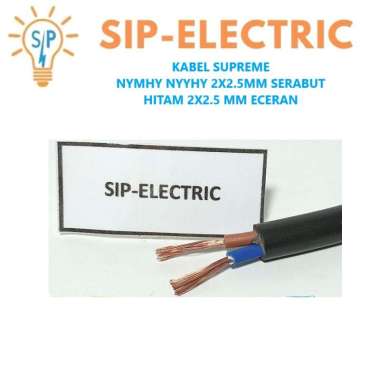 KABEL SUPREME NYMHY NYYHY 2X2.5MM SERABUT HITAM 2X2,5 MM ECERAN