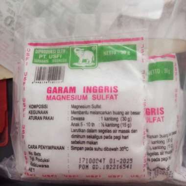 GARAM INGGRIS CAP GAJAH / GARAM EPSOM / Magnesium Sulfat / Epsom Salt