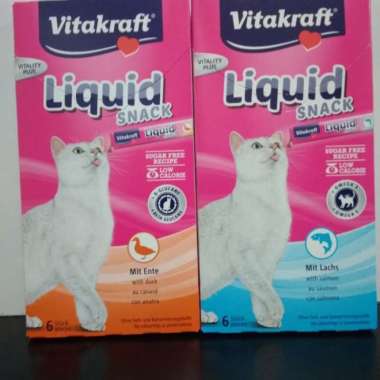 OEM Vitakraft LIQUID SNACK 15gr 1Dus isi 6 snack kucing vitakraft LIQUID