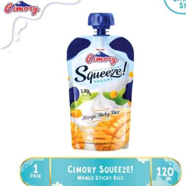 Promo Harga Cimory Squeeze Yogurt Mango Sticky Rice 120 gr - Blibli