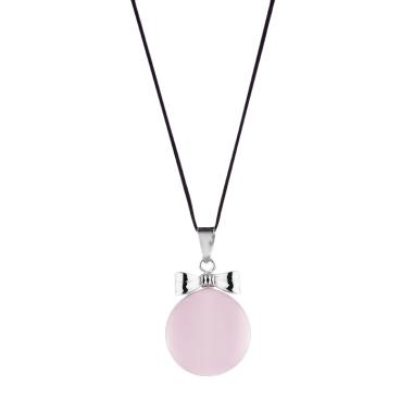 Cache Coeur Maternity Bolas Bola Bow Pink Enamel Rhodium Plated Bow With Black Cord Semua Ukuran -