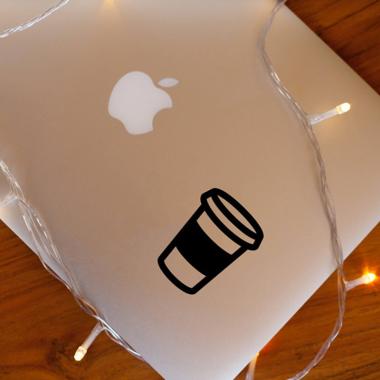 Grapinno Cup Coffee Decal Sticker Laptop for Apple MacBook 13 Inch hitam