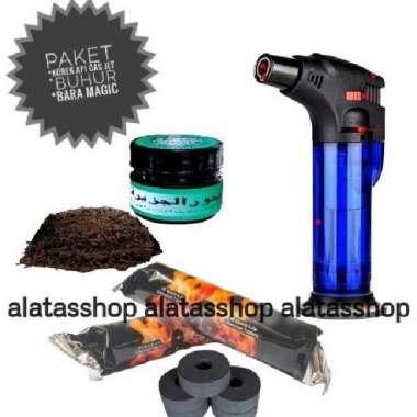 paket buhur korek gas jet dan arang magic paket murah bakar dupa gahru