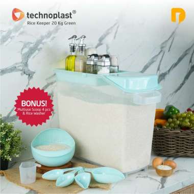 Rice Box / Tempat Beras Technoplast Rice Keeper 20 kg hijau