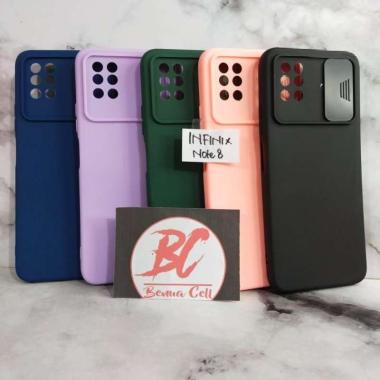 Infinix Note 8 Case Slide Kamera Infinix Note 8 Sofcase Sliding Kamera MERAH-RANDOM
