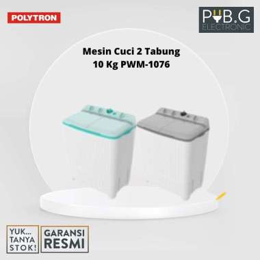 Polytron PWM-1076 Mesin Cuci 2 Tabung 10 Kg