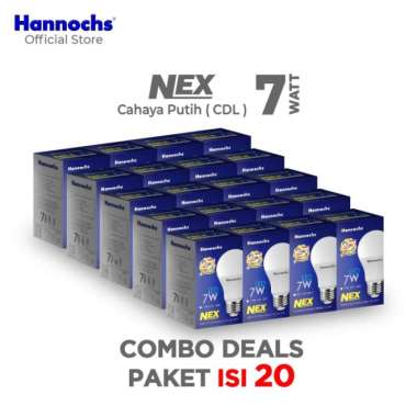 Hannochs Lampu LED NEX 7 watt Cahaya Putih Isi 20PCS - Combo Deals