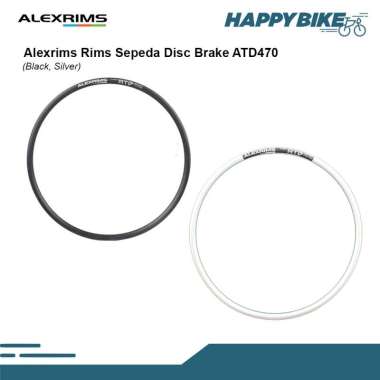 Alexrims Rims Sepeda Alloy ATD470 700c Discbrake Silver