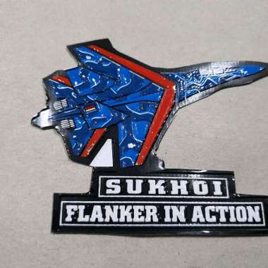 Stiker Embos Sukhoi Biru | Stiker kaca Pesawat | Stiker embos Pesawat
