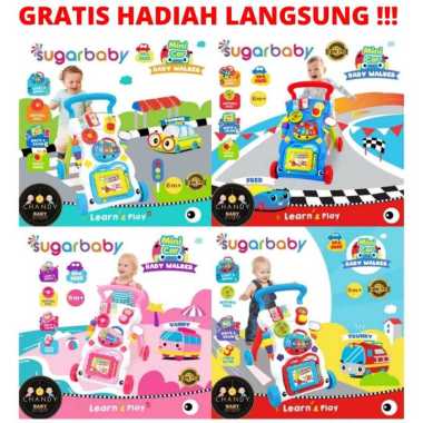 Sugar Baby Mini Car Learn. Push Walker (Baby Walker) Pink