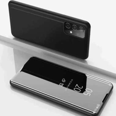 Case Xiaomi Mi 11 Lite Clear View Standing Flip Cover Casing Hitam