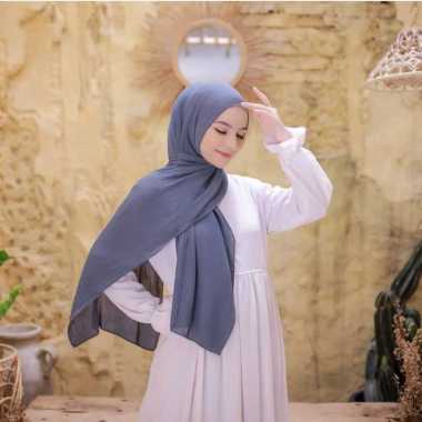 Hijab Pashmina Plisket Full Lidi Ceruty Baby Doll Tanpa Garis Tengah Uk. 180 x 75 / Jilbab Plisket P