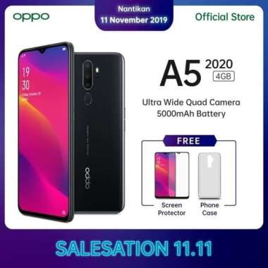 OPPO A5 2020 RAM 4/128GB GARANSI RESMI Hitam