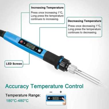 SOLDER TEMPERATURE SUHU LCD DIGITAL 220V 80W 2 mata solder Reguler 1 Mata