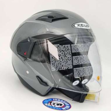 Zeus ZS-611 GREY 11C double Visor XL