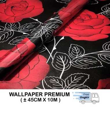 Wallpaper Dinding Stiker Walpaper dinding Bata Merah - 015 001