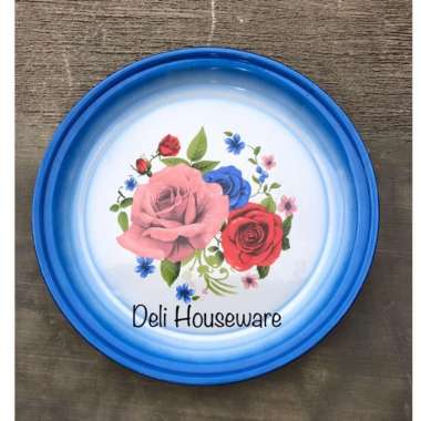 Talam Seng Talam Kaleng Bunga 52cm | Talam Besar 50cm