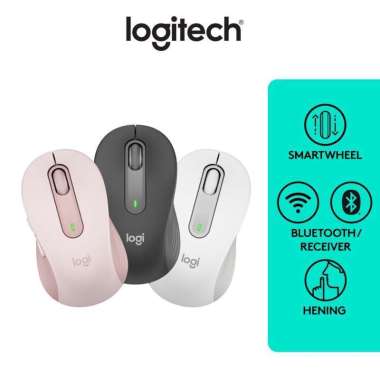 Mouse Logitech M650 Signature Mouse Wireless Bluetooth Silent Putih