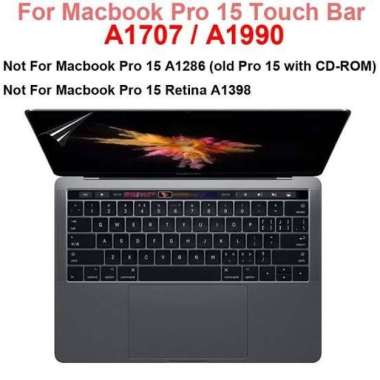 Screen Protector Guard Macbook Pro Touch Bar 15" 2017 A1707 Clear