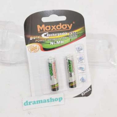 Baterai Batre Rechargeable Charge Cas AAA A3 Maxday 2.700 mAh