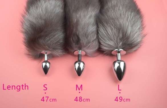 Kozuvibes Cosplay Fox Tail Big Size Wig Hair Mainan Butt Plug NineTail S