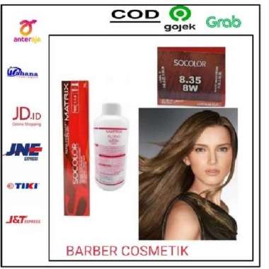 matrix socolor 8.35 / 8W + oxidant, pewarna rambut
