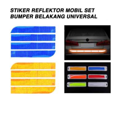 Stiker Reflektor Bumper Belakang Mobil Stiker Reflector Mata Kucing Putih