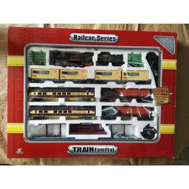 mainan kereta api fenfa merah loco classic Multicolor