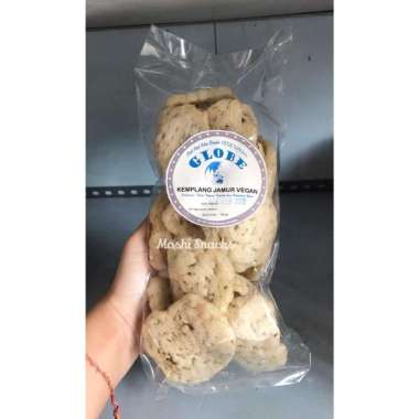 Kerupuk / Kemplang Goreng Jamur Vegan Globe Asli Bangka Vegetarian