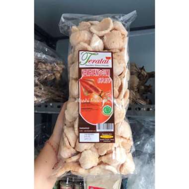 Kerupuk / Kemplang Oven Cap Teratai Cumi 200gr Asli Bangka